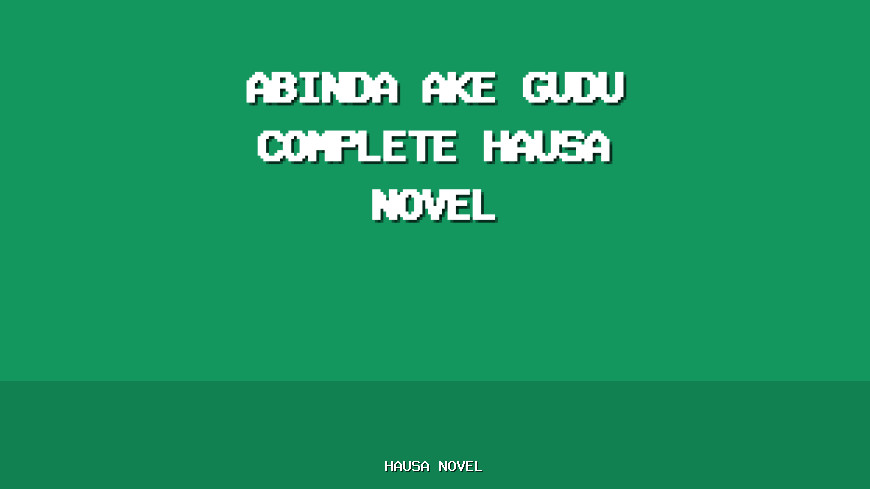 Abinda Ake Gudu Complete Hausa Novel