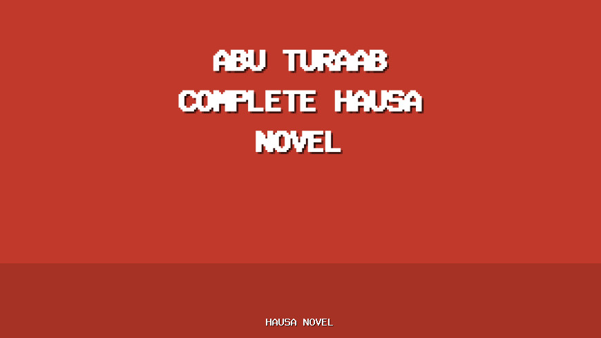Abu turaab Complete Hausa Novel