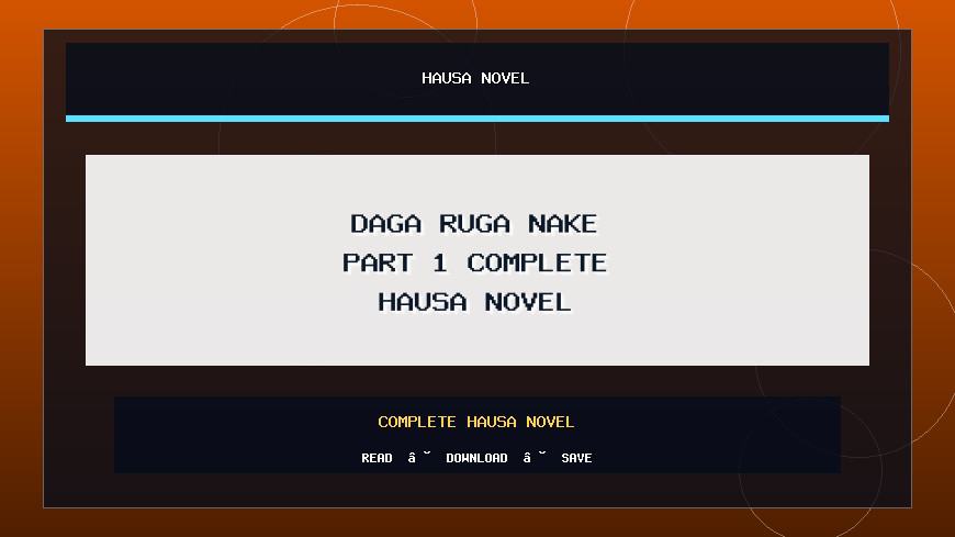 Daga Ruga Nake Part 1 Complete Hausa Novel